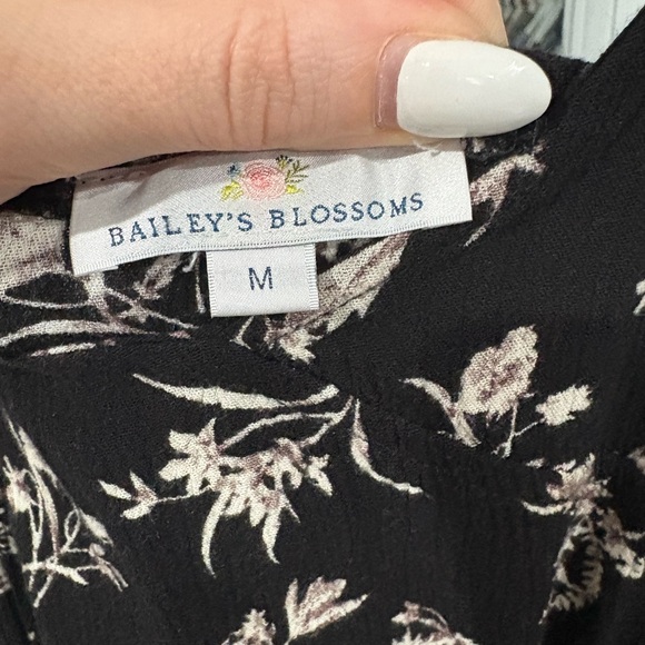 Bailey’s Blossom Black Floral Wide Leg Jumpsuit- Size Medium - Picture 5 of 5